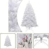 The Living Store Künstlicher Weihnachtsbaum Klappbar Beschneit 240 cm