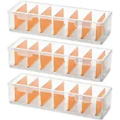 OEM Kabelbox 3er-Set mit Deckel, 7 Fächern, Kunststoff, 30x10x7 cm