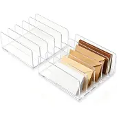 OEM 2er-Set 5-Fach Brief- und Postorganizer, durchsichtig, ABS, für Schreibtisch