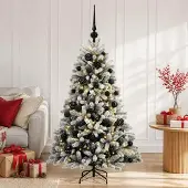 Syfax Künstlicher Weihnachtsbaum mit Kugel 120 cm 150 LEDs