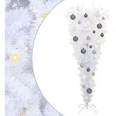 Syfax Künstlicher Weihnachtsbaum Weiß 120 cm PVC und Stahl