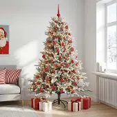 Syfax Künstlicher Weihnachtsbaum mit Weihnachtskugel 210 cm 300 LEDs