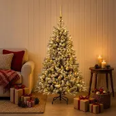 Syfax Künstlicher Weihnachtsbaum mit Kugel 120 cm 150 LEDs