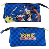 OEM Sonic Federmäppchen, 3 Fächer, Polyester, Blau