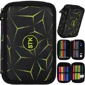 Starpak Doppel-Etui mit Ausstattung Geometrisch 3D Schwarz