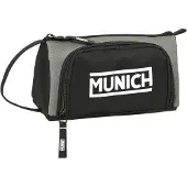 OEM Federmäppchen mit ausklappbarer Tasche, gefüllt, Schwarz, 20x8,5x11 cm