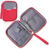 Sonstiges Reiseapotheke Tasche Rot 14x11x3cm Oxford Stoff Doppelschichtig Tragbar