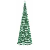 Syfax LED-Lametta-Weihnachtsbaum mit Erdspieß EKENAS 400 cm 588 LEDs