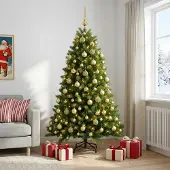 Syfax Künstlicher Weihnachtsbaum mit Kugel 180 cm 300 LEDs
