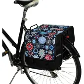 Merkloos Fahrradtasche mit Blumenmuster