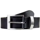 Lerros Ledergürtel "Gürtel mit Metallelementen", Herren, Gr. 95, schwarz, Leder, Gürtel Ledergürtel