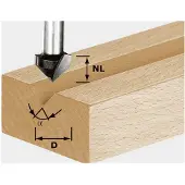 Festool 490997 Nutfräser Länge 50 mm Produktabmessung, Ø 11 mm Arbeits-Länge 9.50 mm Schaftdurchmesser 8 mm