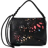 Desigual Stylische schwarze Damenhandtasche mit abnehmbaren Trägern