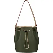 Bugatti Henkeltasche "Damen ELLA", Damen, Gr. B/H/T: 26cm x 29cm x 18cm onesize, grün (oliv), Polyurethan (PU), Taschen Henkeltasche