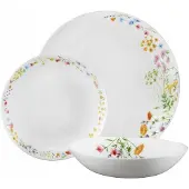 Ambition Tafelservice 18-teilig Bloom opalglas für 6 Personen, Blumenmotiv