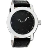 Oozoo Timepieces Damenuhr matt Quarzuhr mit Lederarmband schwarz D3UOC5154A