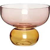 Hubsch Vase Show, rosa/bernsteinfarben, Glas, Ø 25 cm