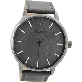 Oozoo Timepieces Herrenuhr C9440 Quarzuhr Analog mit Lederarmband grau D3UOC9440