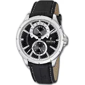 Festina Klassik Herrenuhr F16573/3 Quarz Uhr Lederarmband schwarz D3UF16573/3