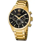Festina Timeless Chronograph Herren Elegant Armbanduhr Edelstahl gold D3UF20633/3