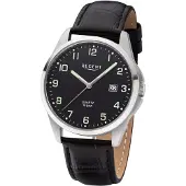 Regent Lederarmband Herren Uhr F-1227 Analog Armbanduhr Leder schwarz D3URF1227