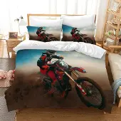 Merkloos Motocross-Bettwäsche-Set für Kinder, 200 x 200 cm