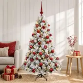 Syfax Künstlicher Weihnachtsbaum mit Weihnachtskugel 120 cm 150 LEDs