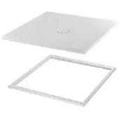 Bette BetteFloor Duschwanne mit Minimum-Wannenträger und BetteAntirutsch Pro, 1000x1000mm, 5941-412AE,T1