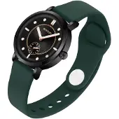SANDA JI-41951 Armbanduhr Grün-Schwarz mit Silikonarmband KP41951