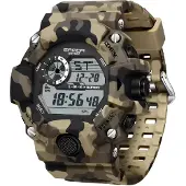 SANDA IB-41924 digitale Herrenuhr in Braun mit Stoppuhr und Wecker KP41924