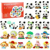 Generisch Adventskalender 2026 für Kinder: Mini-Bausteine (Panda)