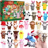 Joyin Adventskalender 2025 mit Fingerpuppen – 24-tägiger Adventskalender zum Countdown für Mädchen und Kinder