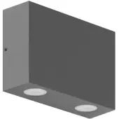 Brumberg 65241103 LED-Wandanbauleuchte 230 V AC, 50 Hz, 4 x 1 W, 3.000 K, graphit struktur, IP54