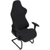 Sonstiges Gaming-Stuhlhussen, ergonomisch, dehnbar, für Büro- und Computerstuhl, Rennstil, Schwarz
