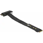 DeLOCK M.2 Key M zu PCIe x4 NVMe Adapter gewinkelt mit 20 cm Kabel, M.2, PCIe, Schwarz, 0,2 m, China, SATA