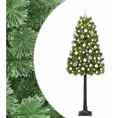 Syfax Künstlicher Weihnachtsbaum mit klappbaren Zweigen und Kugeln
