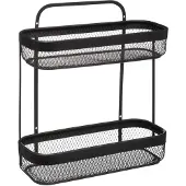 JJA Regal Mayaj 2 Ebenen aus Metall schwarz 34,5cm x 30,7cm x 12cm