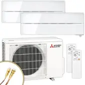 Mitsubishi Multisplit Klimaanlage Set | MSZ-LN | 2x2,5 kW | Natural White | Quick-Connect