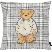 Apelt Dekokissen "Bruno", grau (grau, natur, bedruckt), B:46cm H:0,5cm L:46cm, Polyester, Dekokissen_Sitzkissen_Kissenhüllen, Dekokissen