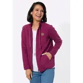 Witt Shirtjacke "Shirtjacke Shirtjacke im Jacquard-Mustermix", Damen, Gr. 40, malve, Sportlich, Shirts Shirtjacke