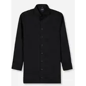Olymp Langarmhemd "Luxor", Herren, Gr. 46, N-Gr, schwarz, Web, Obermaterial: 100% Baumwolle, normal, 2-Knopf-Manschette, Hemden Langarmhemd, Businesshemd, unifarben, modern fit, Royal-Kentkragen