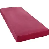 Janine Spannbettlaken "MAKO-FEINJERSEY 5007", rot (dunkelrot), L:200cm, Mako-Jersey, Obermaterial: 100% Baumwolle, Bettlaken, Spannbettlaken, aus 100% Baumwolle, für Matratzen bis 26 cm Höhe
