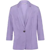 Sieh an! Blusenblazer SIEH AN "Blazer Blazer in Leinen-Optik", Damen, Gr. 56, lavendel, Web, Stoff, , Sportlich, Blazer Blusenblazer