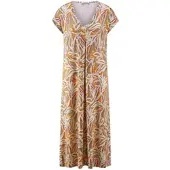 Peter Hahn Kleid V-Ausschnitt orange