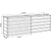 vidaXL Hochbeet im Garten Anthrazit 160 x 40 x 55 cm