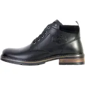 Redskins Equilibre Leder Stiefeletten mit Schnürung, flachem Absatz und runder Schuhspitze