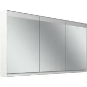 Schneider FILO HCL Spiegelschrank, Unterputz, Lichtband oben, 1495x147x759mm, 3 Türen, 2 Steckdosen, 180.151.02.02, Ausführung: EU-Norm/Korpus weiss