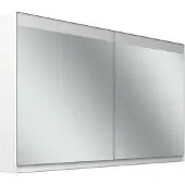 Schneider FILO HCL Spiegelschrank, Unterputz, Lichtband oben, 1295x147x759mm, 2 Türen, 2 Steckdosen