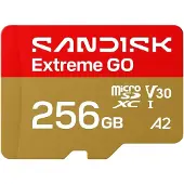 SanDisk MicroSDXC Extreme Go 256GB 240/160MB/s UHS-I- 5K- 4K UHD- U3- V3