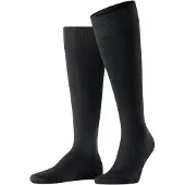 Falke Energizing Cotton Herren Kniestrümpfe, 45-46, Schwarz, Uni, Baumwolle